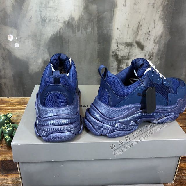 Balenciaga經典款男女鞋 巴黎世家頂級版本Triple S透氣3M反光姥爹復古運動鞋 Balenciaga情侶款老爹鞋  hdbl1175